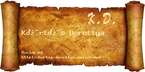 Kürtös Dorottya névjegykártya